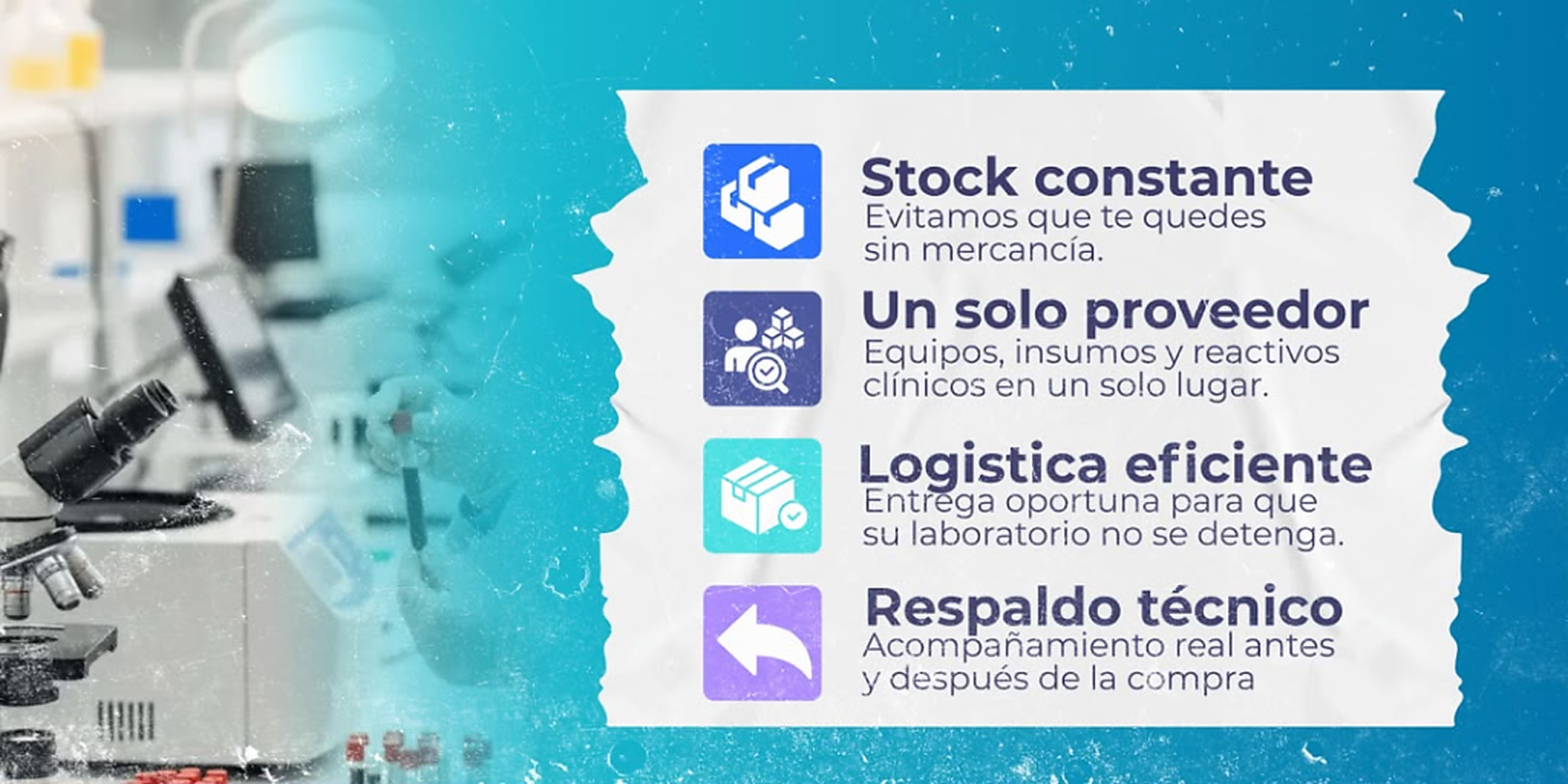 MEGA LAB - Stock Constante, Un Solo Proveedor, Logística Eficiente y Respaldo Técnico
